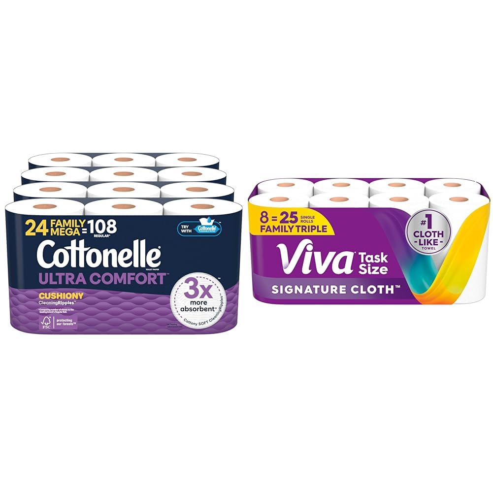 Cotton Toilet Paper and Paper Towels Bundle E258