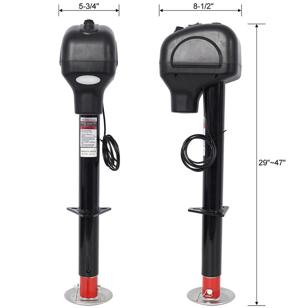 12V Electric Trailer Jack with 18" Lift C449