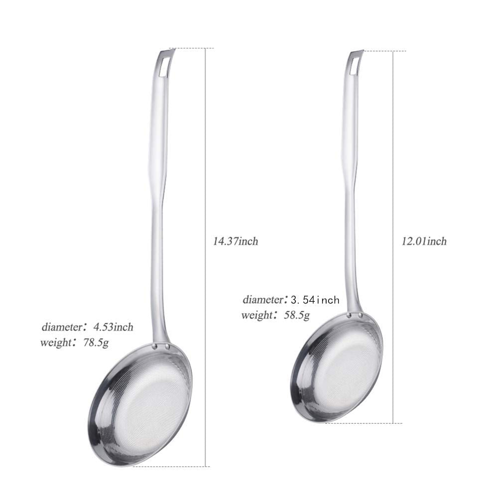 Set of 2 Fine Mesh Stainless Steel Strainers with Long Handle P96355