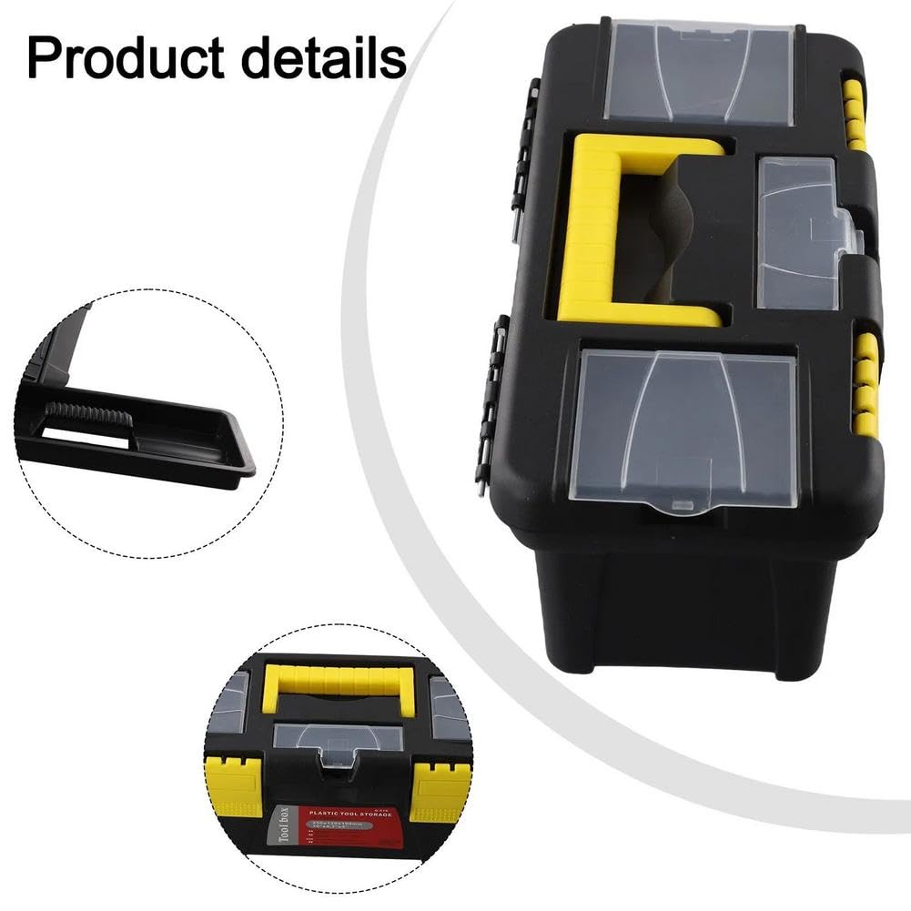 10-Inch Two-Layer Plastic Toolbox with Reinforced Handle Q7178