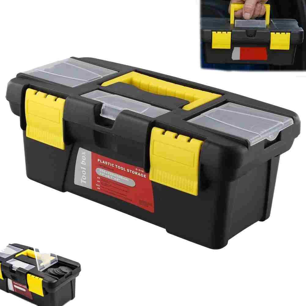 10-Inch Two-Layer Plastic Toolbox with Reinforced Handle Q7178