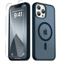 Matte Magnetic Navy Blue Phone Case G976