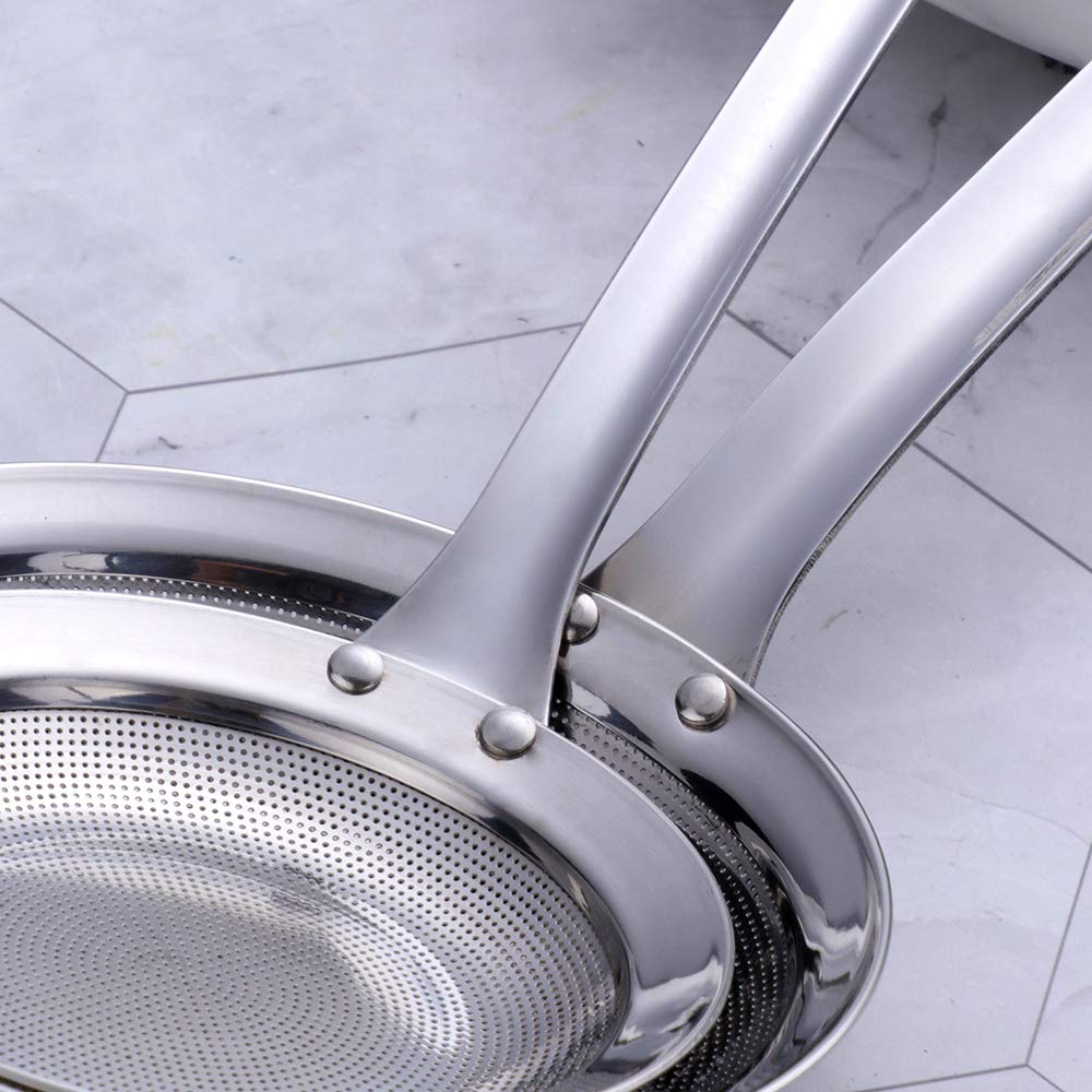 Set of 2 Fine Mesh Stainless Steel Strainers with Long Handle P96355