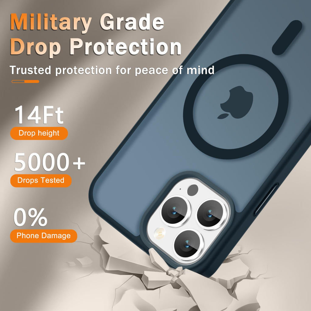 Matte Magnetic Navy Blue Phone Case G976
