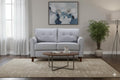 Light Gray Tufted Upholstered Loveseat Sofa O802
