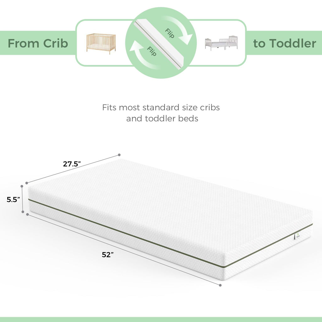 Dual-Sided Baby and Toddler Crib Mattress B42537