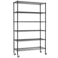 6 Tier Steel Wire Shelving Unit with Wheels F589461