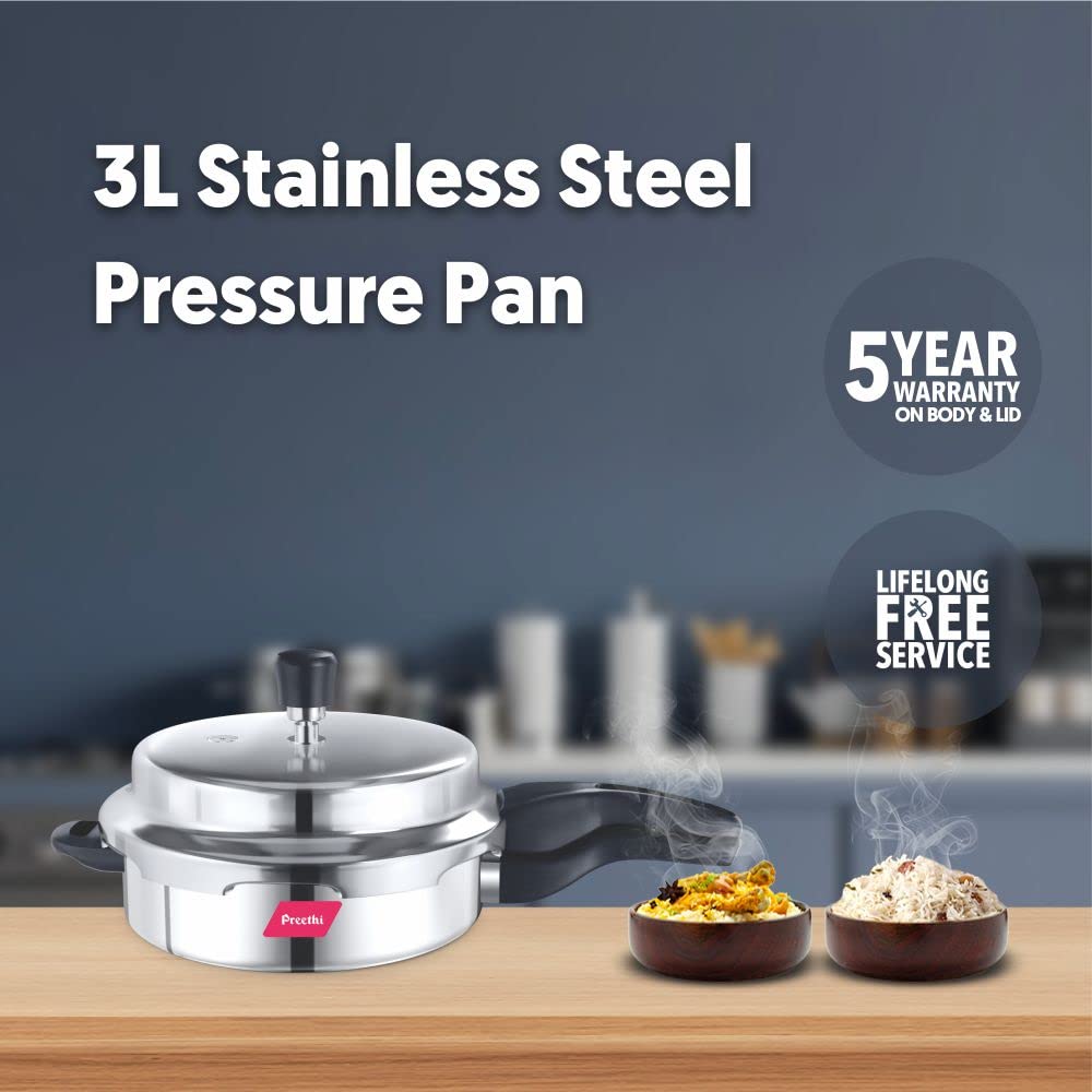 Stainless Steel Pressure Pan, 3 Litres M129738