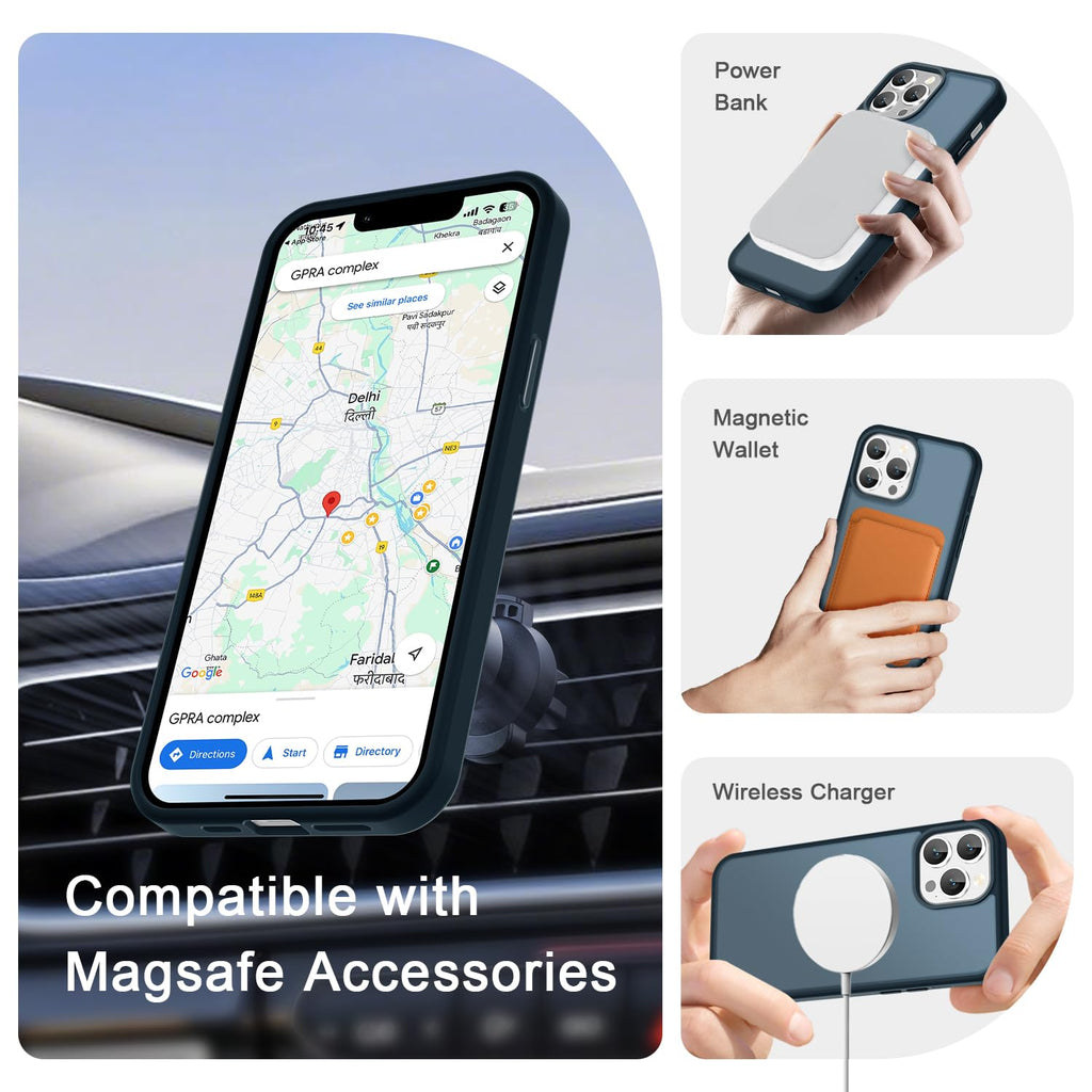 Matte Magnetic Navy Blue Phone Case G976
