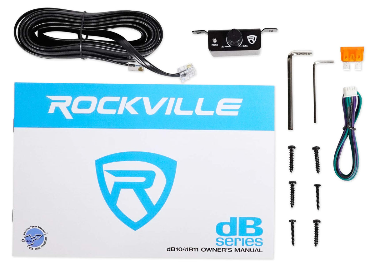 Dual 8" Loaded Car Subwoofer Enclosure with Amp M9113