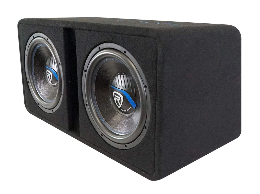 Dual 8" Loaded Car Subwoofer Enclosure with Amp M9113