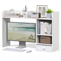 White Desktop Bookshelf with Drawer Z91868
