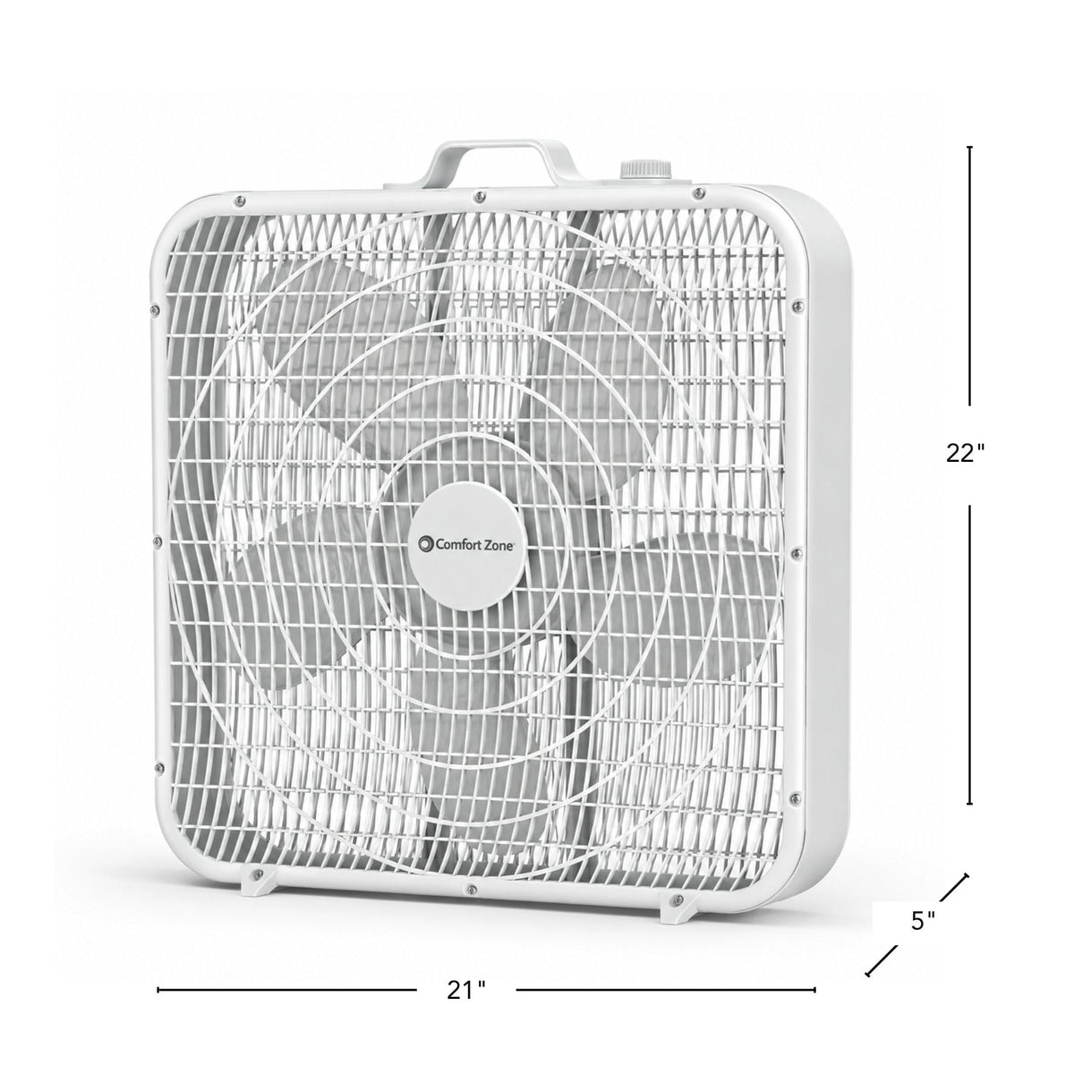 20 inch 3 Speed Box Fan with Carry Handle W560