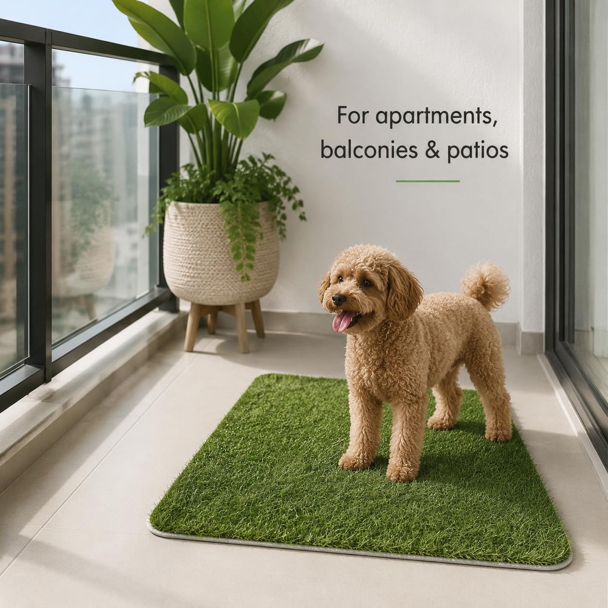 Artificial Grass Dog Potty Pad 24 x 36 in Non-Slip Washable K8235