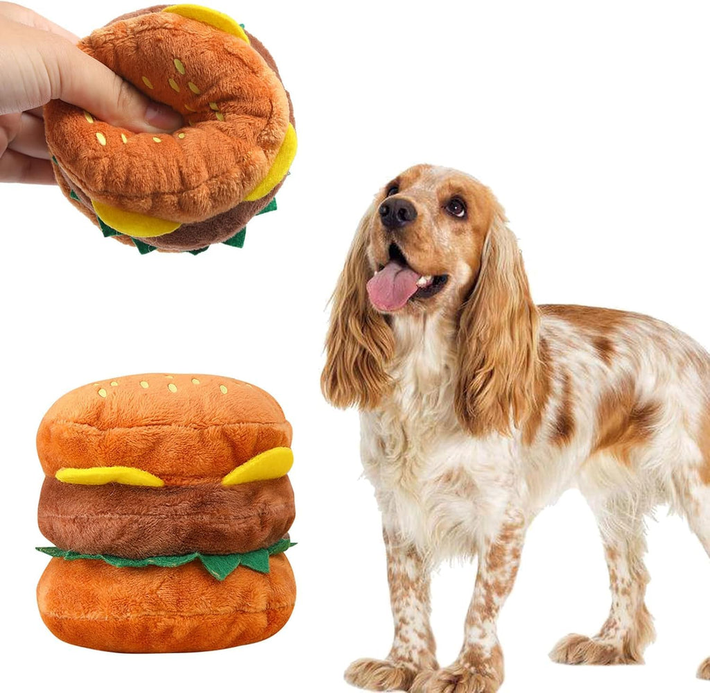 Hamburger Shape Dog Squeaky Toy S73024