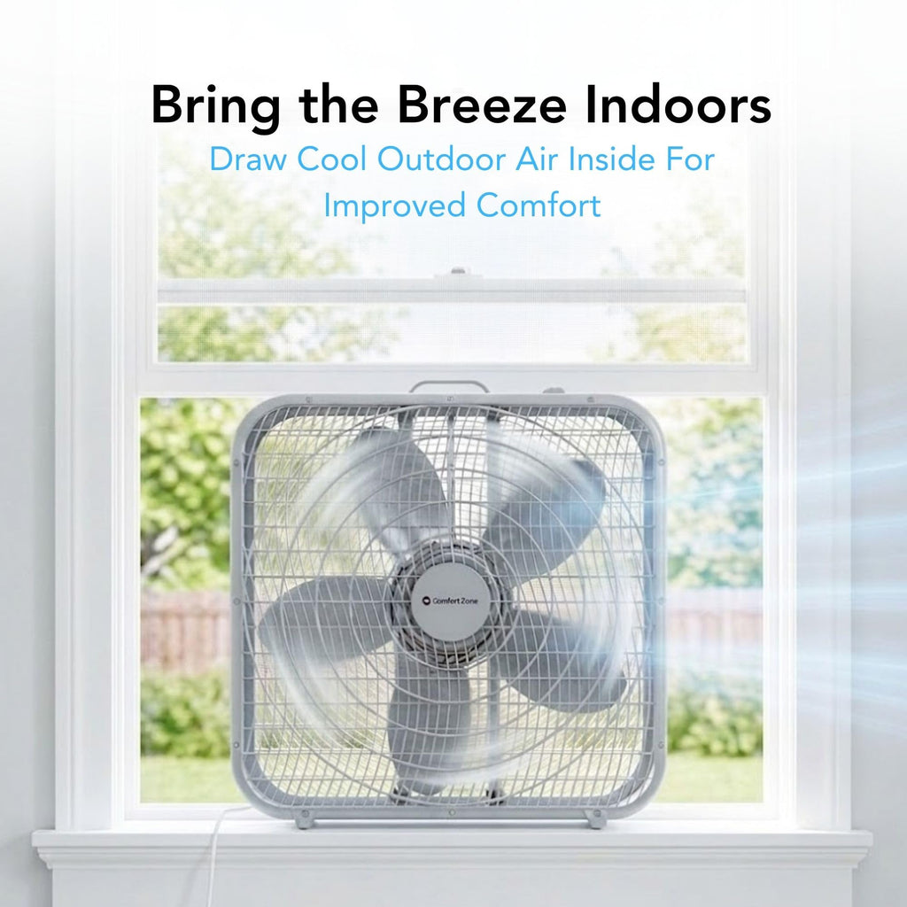 20 inch 3 Speed Box Fan with Carry Handle W560