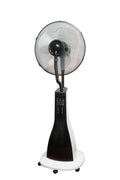 47" Misting Oscillating Pedestal Fan with Water Tank, Remote, Timer, 3 Speeds, Black White X616