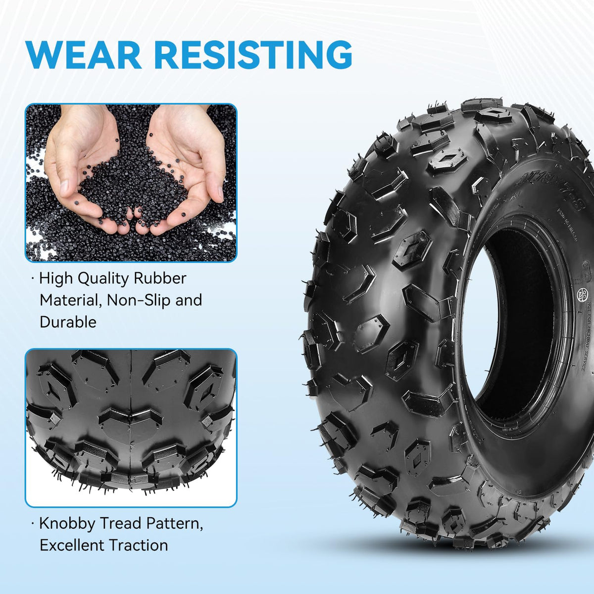 19x7-8 Mini Bike Tire Tubeless Replacement R96663