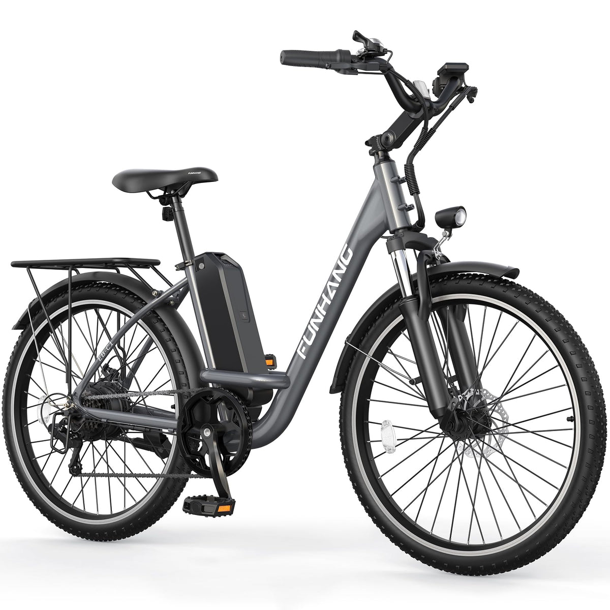 26" 1000W Electric Bike with 48V Battery, 7-Speed A282