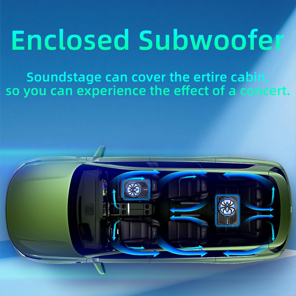 10" 1600W Under Seat Powered Subwoofer with Built-in Amp A952467