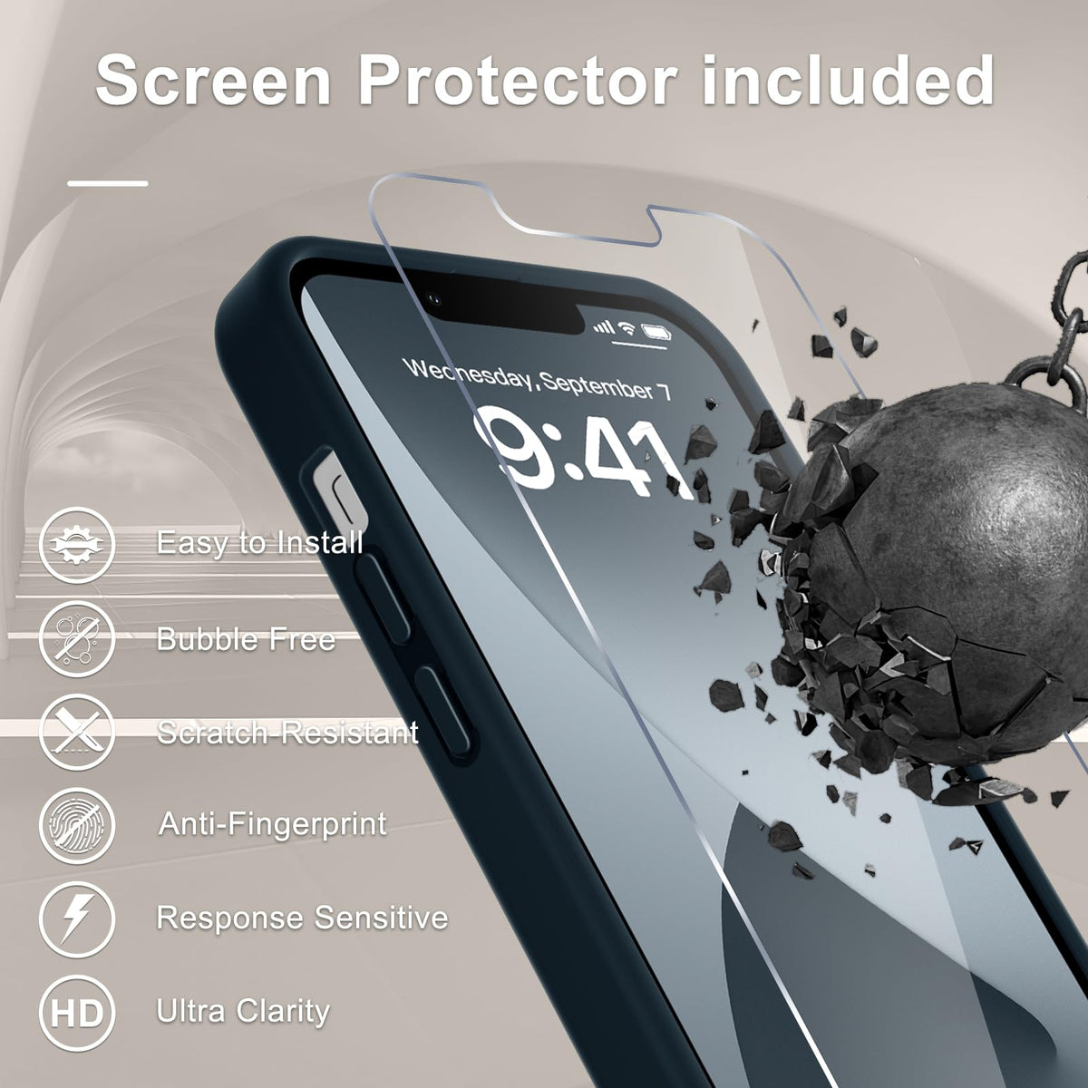 Matte Magnetic Navy Blue Phone Case G976