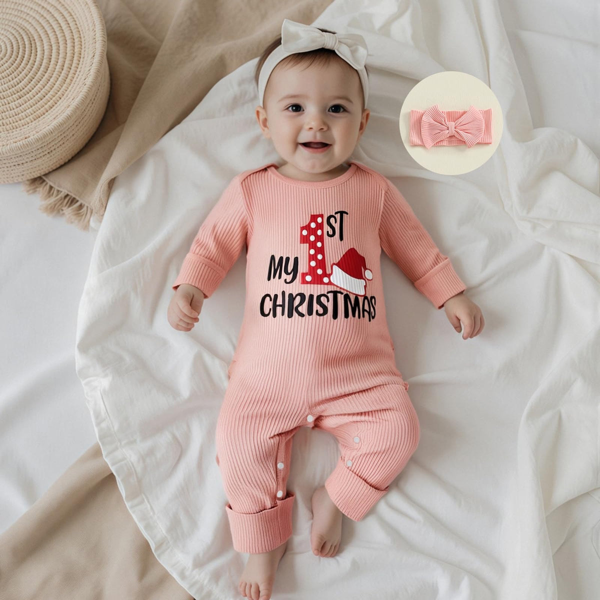Baby Girl Long Sleeve Romper Jumpsuit W94096