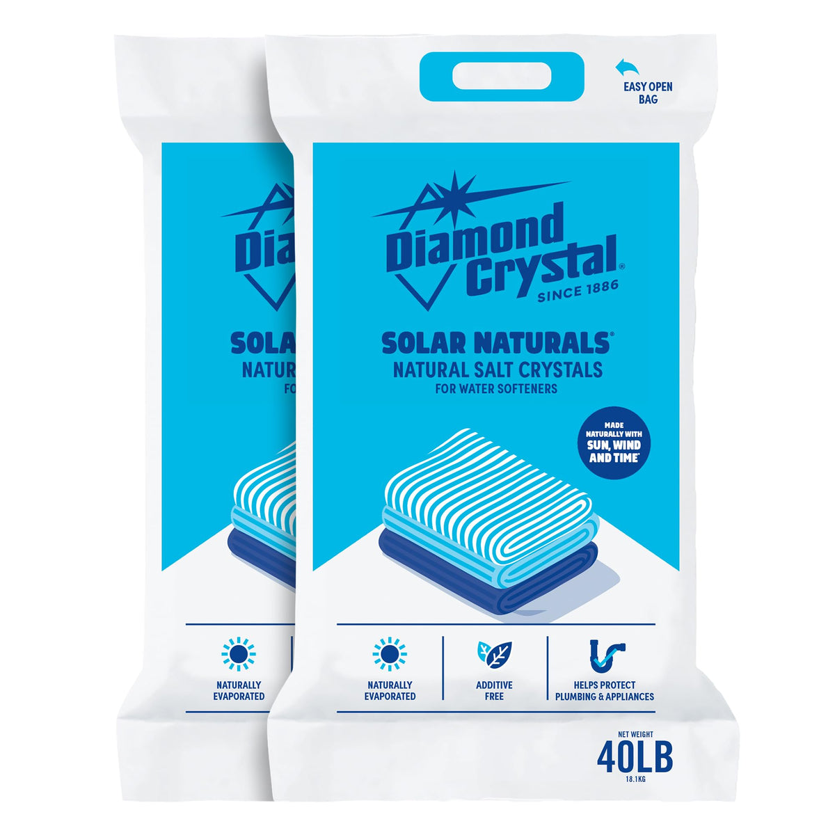 2 Pack Water Softener Salt, 40 lbs N206