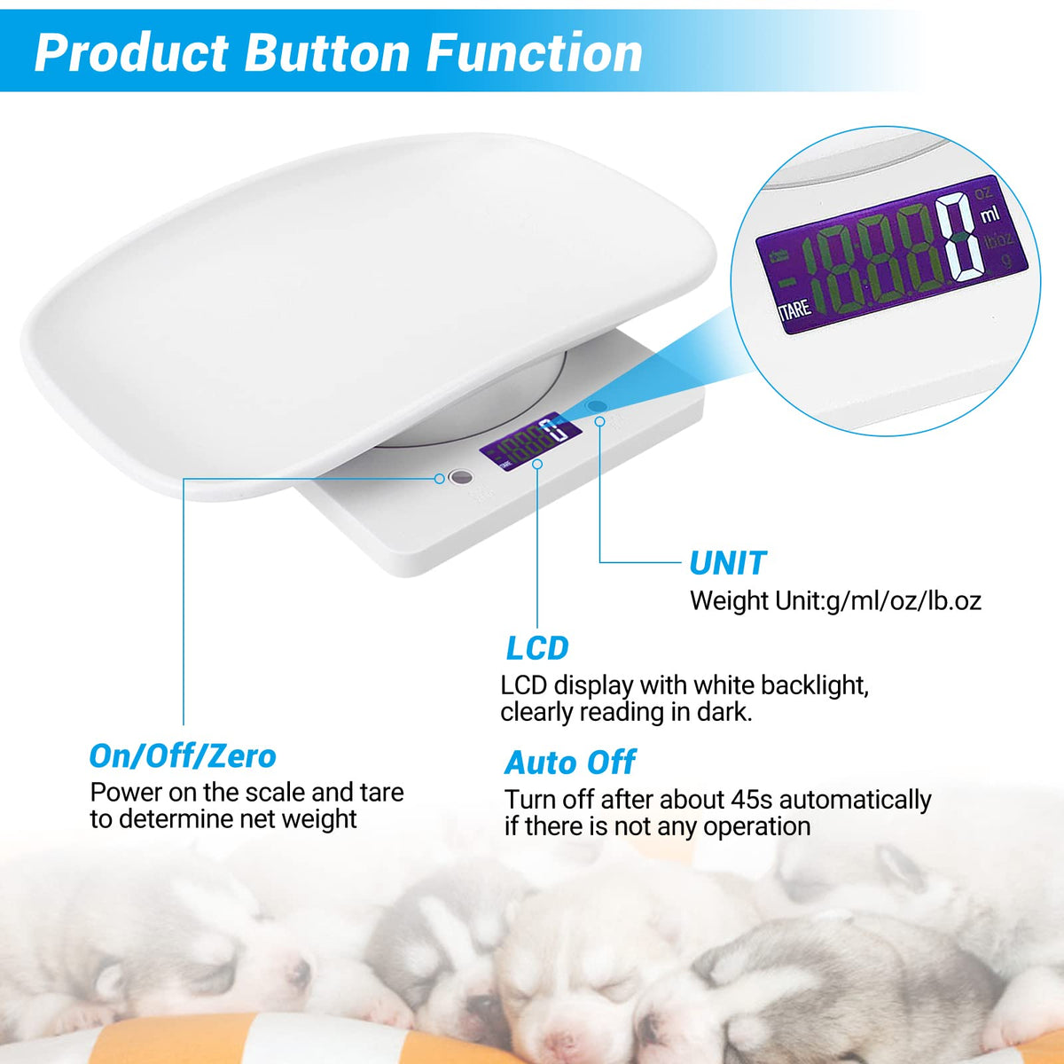 Digital Pet Scale with Tape Measure Z48940