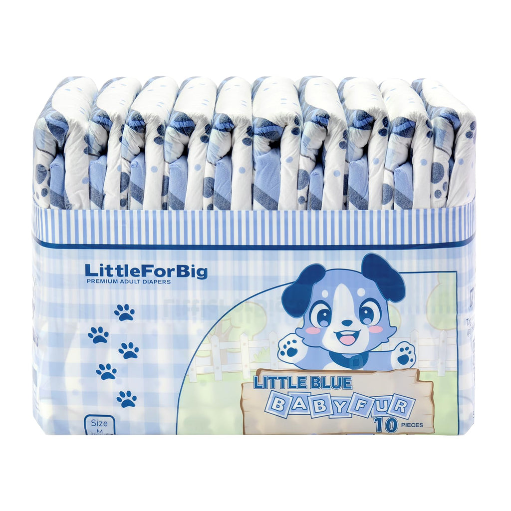 Adjustable Hook-and-Loop Fastener Closure Adult Printed Cloth Back Diaper 10 Pieces Medium 28"-38" D693