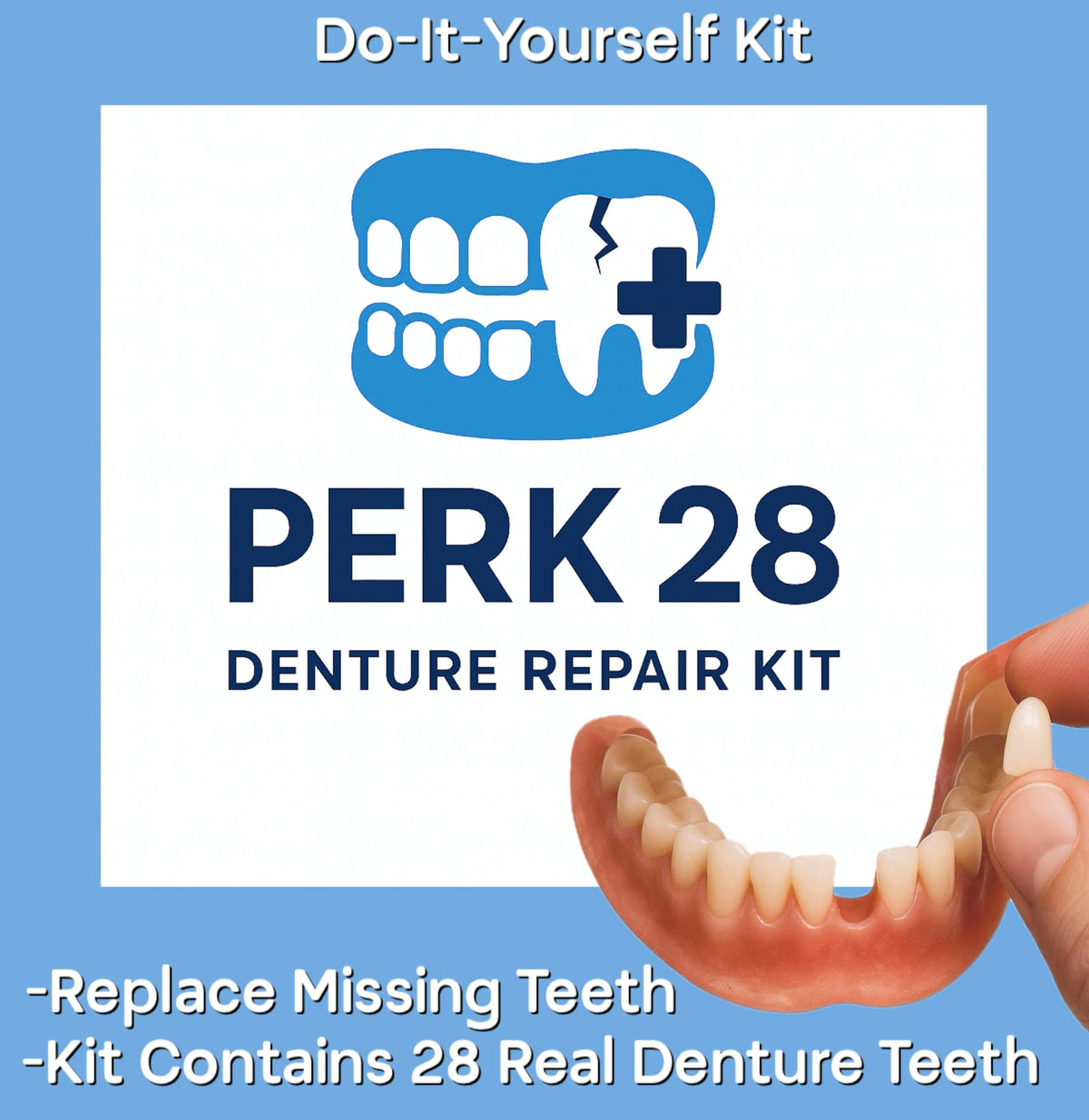 Denture Repair Kit with 28 Denture Teeth L147508