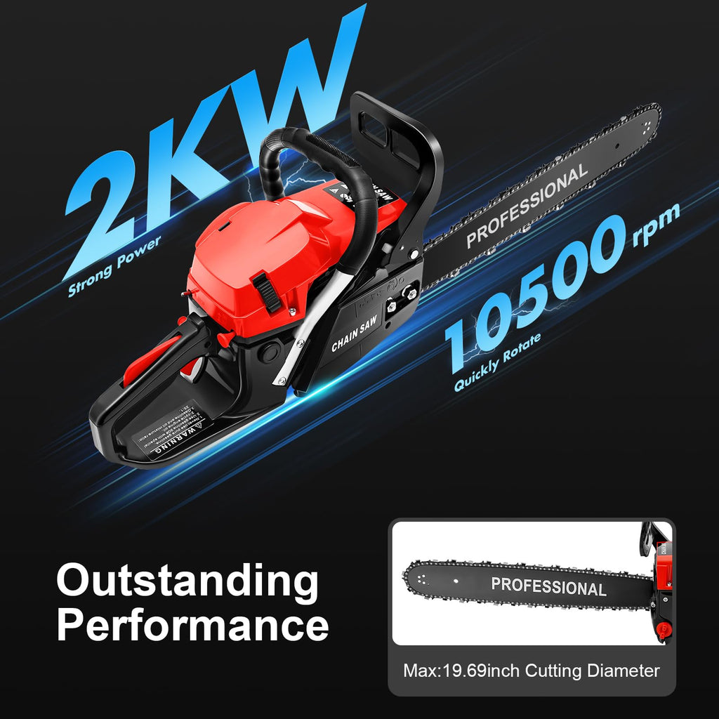 20-Inch 2-Stroke Gas Chainsaw with Tool Bag S333493