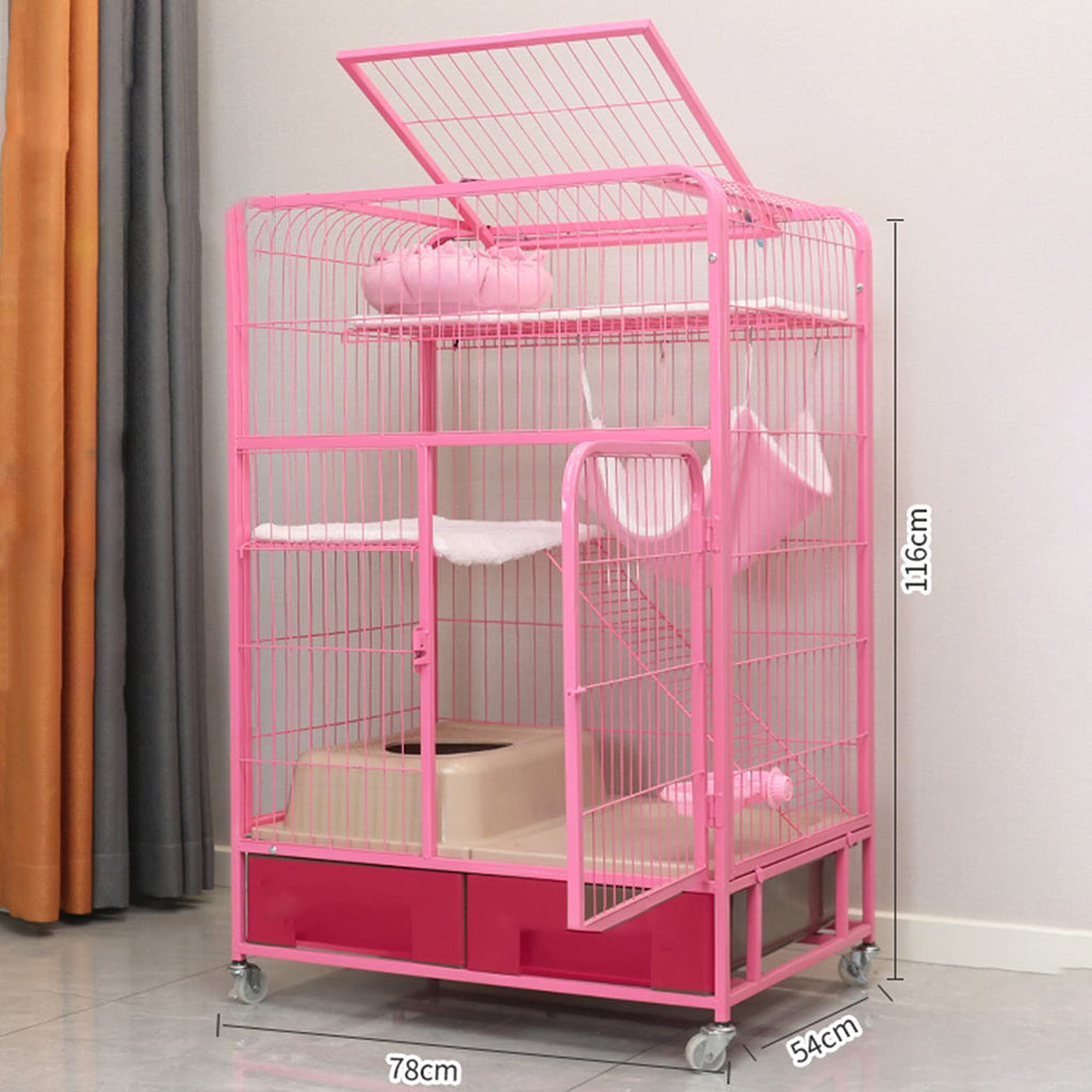 Heavy Duty Metal Dog Crate with Four Wheels S5517