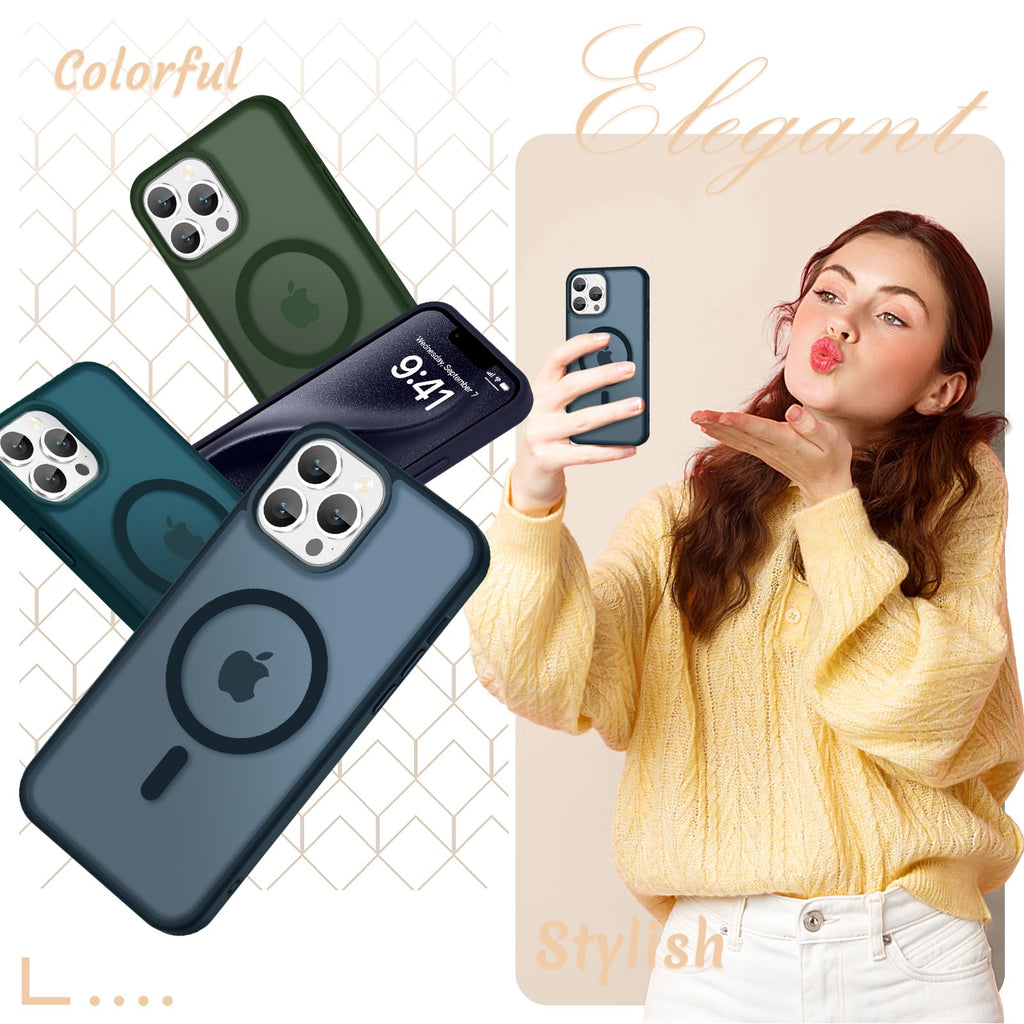 Matte Magnetic Navy Blue Phone Case G976