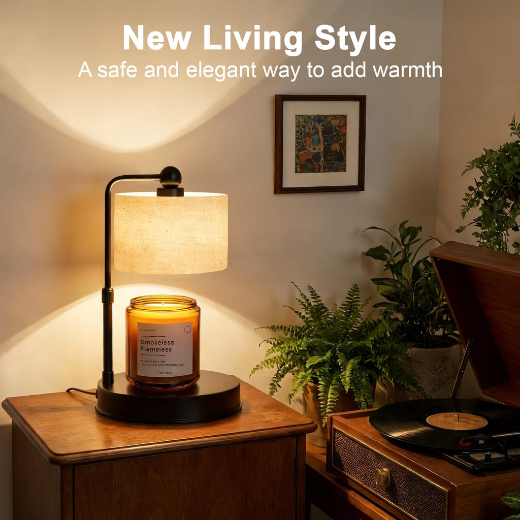 Black Dimmable Candle Warmer Lamp with Timer A5302
