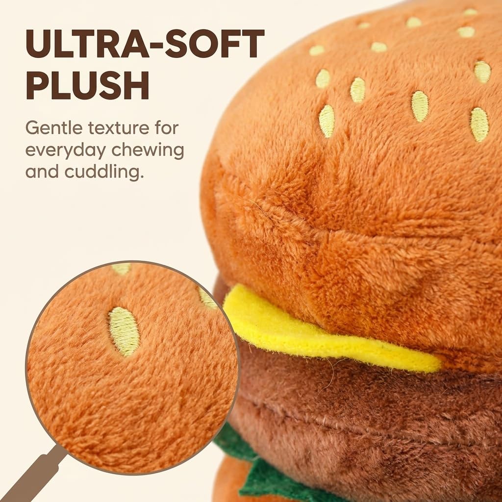 Hamburger Shape Dog Squeaky Toy S73024