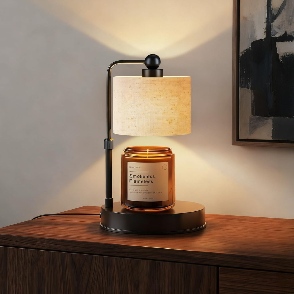 Black Dimmable Candle Warmer Lamp with Timer A5302