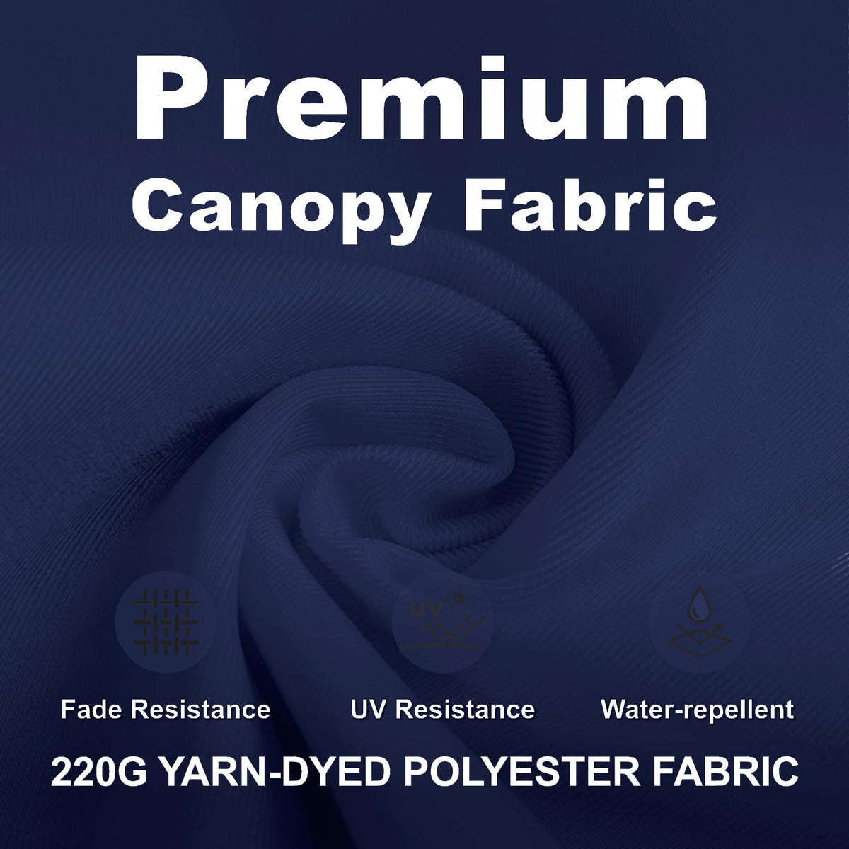 11FT Navy Blue Aluminum Cantilever Umbrella with Base T27426