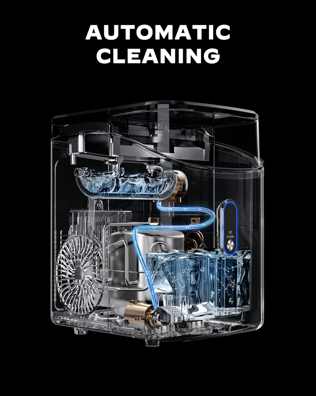 Nugget Pebble Ice Maker Countertop with Self-Cleaning R7242