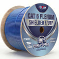 Cat6 Plenum Shielded 1000ft 23AWG Solid Bare Copper Ethernet Cable Q699