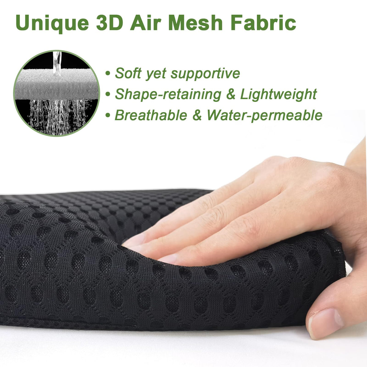 3D Mesh Fabric Portable Stadium Seat Cushion G65626