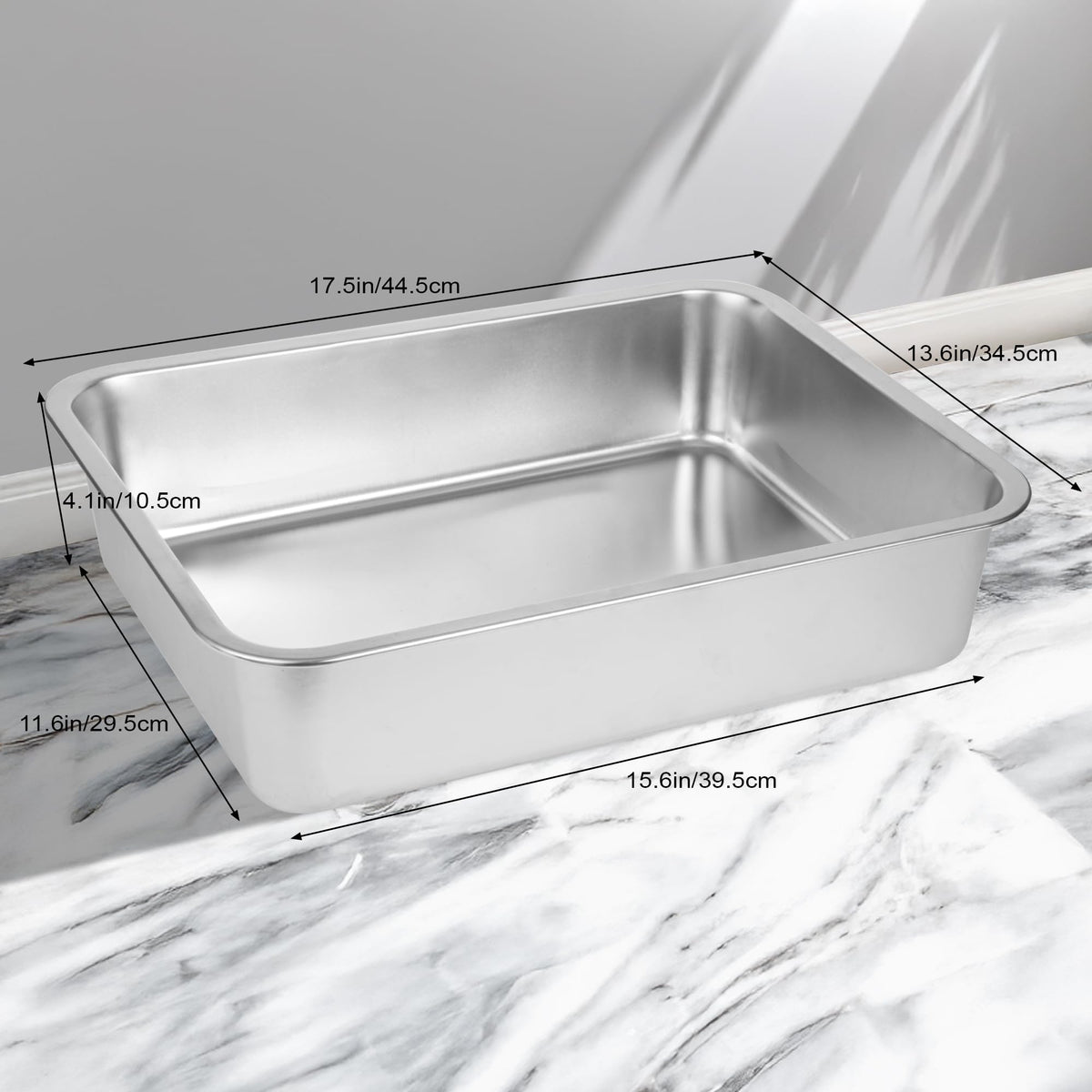 Large Stainless Steel Cat Litter Box U617