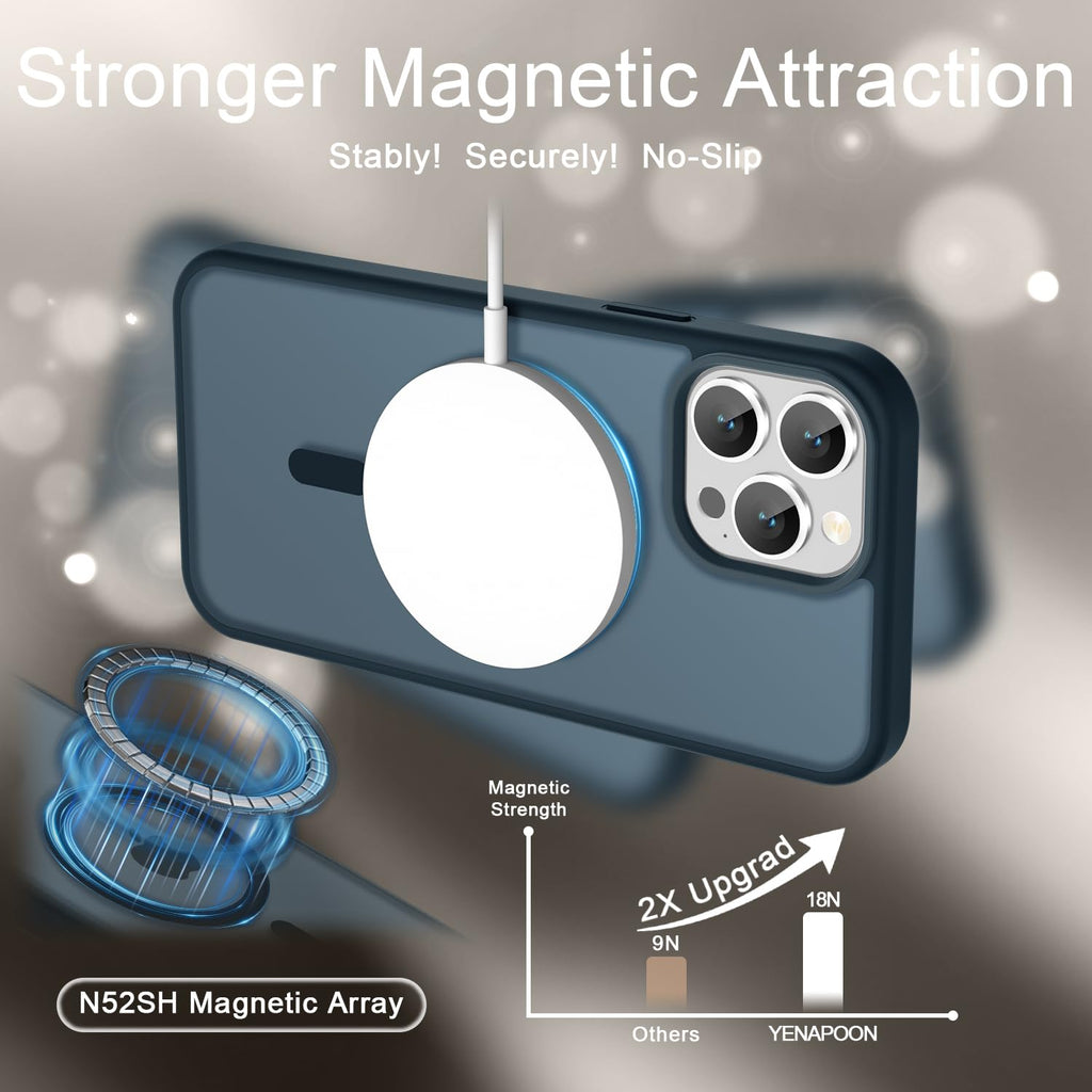 Matte Magnetic Navy Blue Phone Case G976