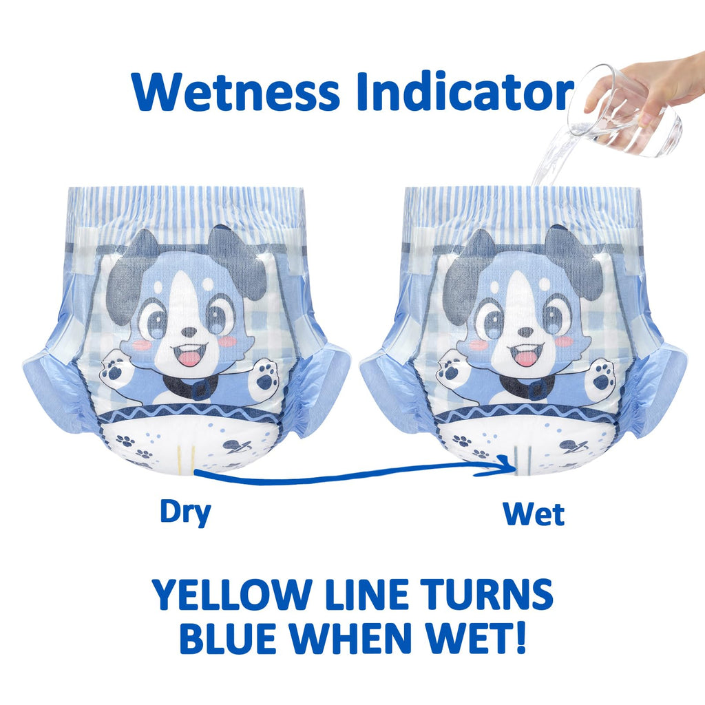Adjustable Hook-and-Loop Fastener Closure Adult Printed Cloth Back Diaper 10 Pieces Medium 28"-38" D693