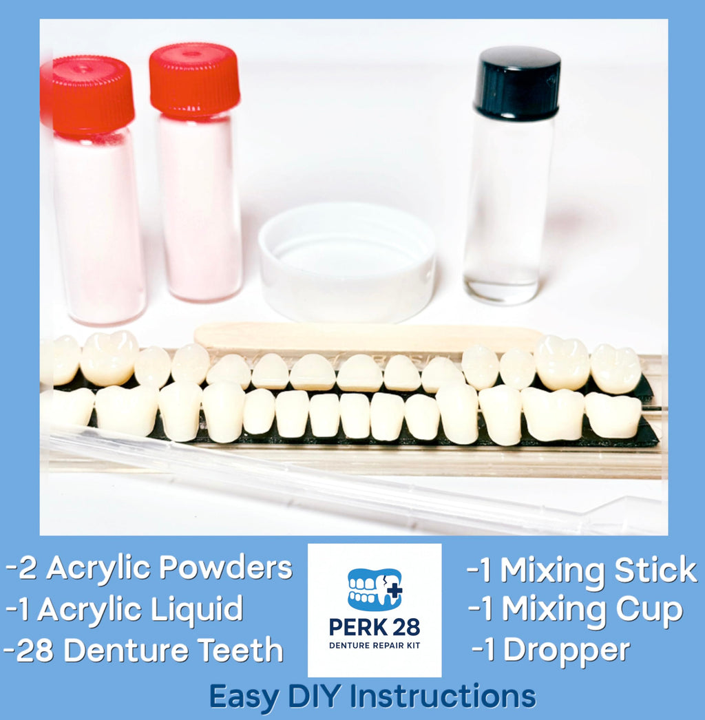 Denture Repair Kit with 28 Denture Teeth L147508