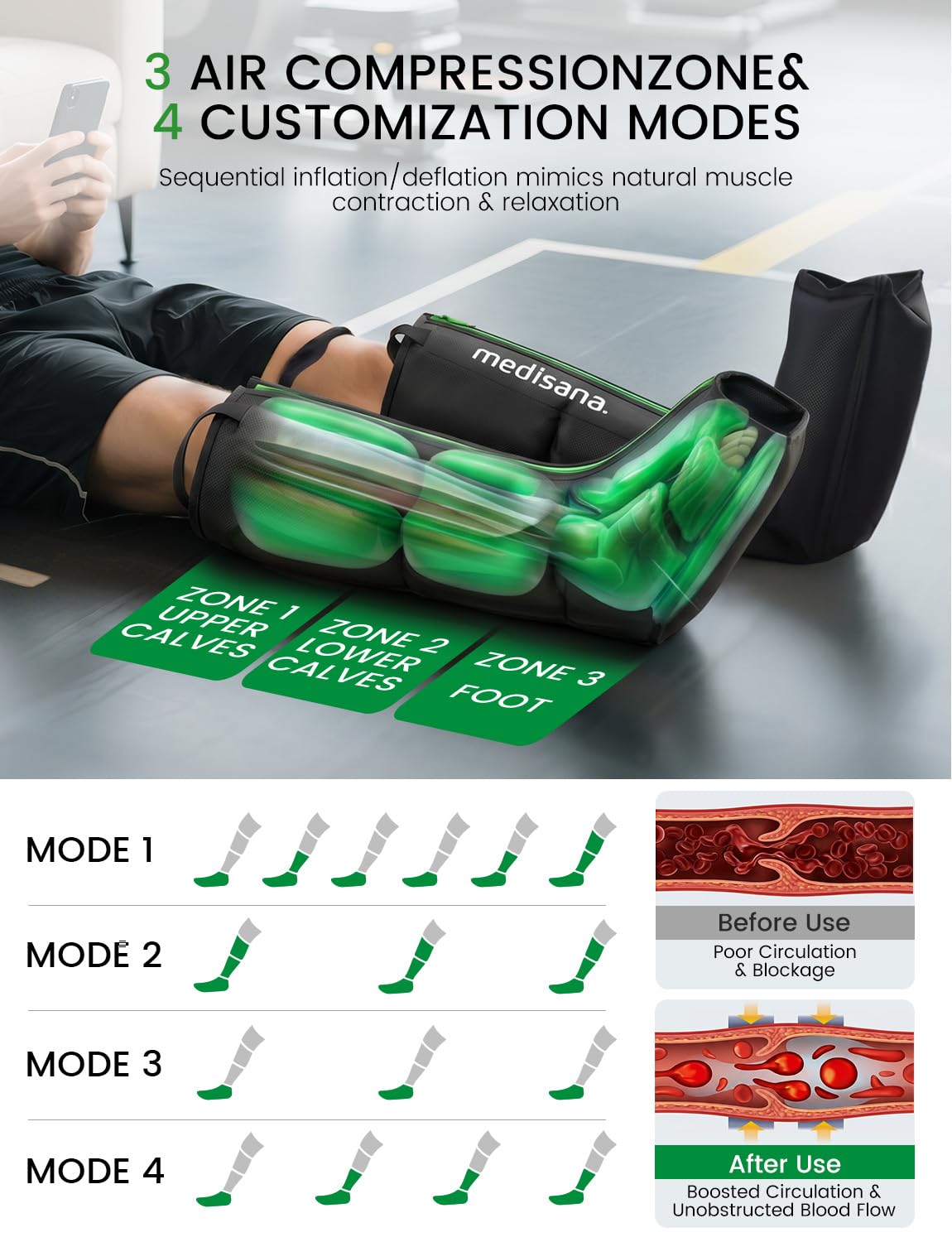 Leg Compression Massager with Heat I99254