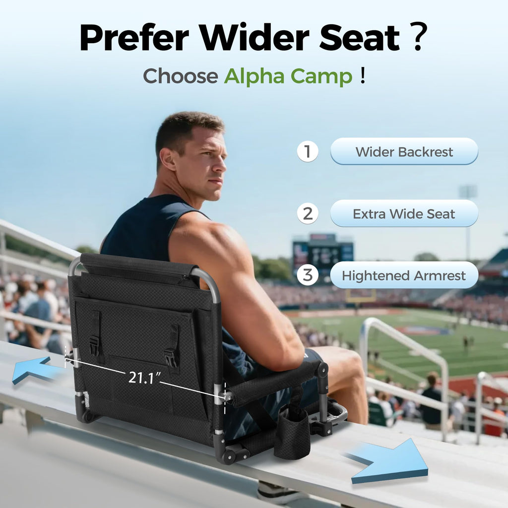 Extra Wide Padded Stadium Seats with Back Support P150307