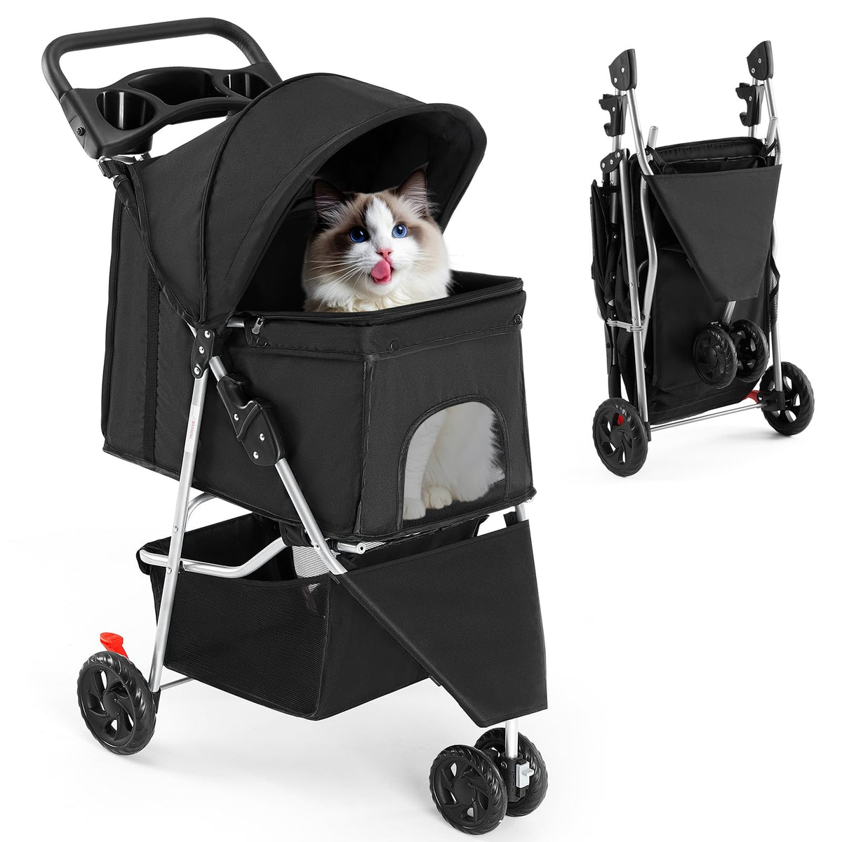 Foldable 3 Wheel Dogs Stroller B137403