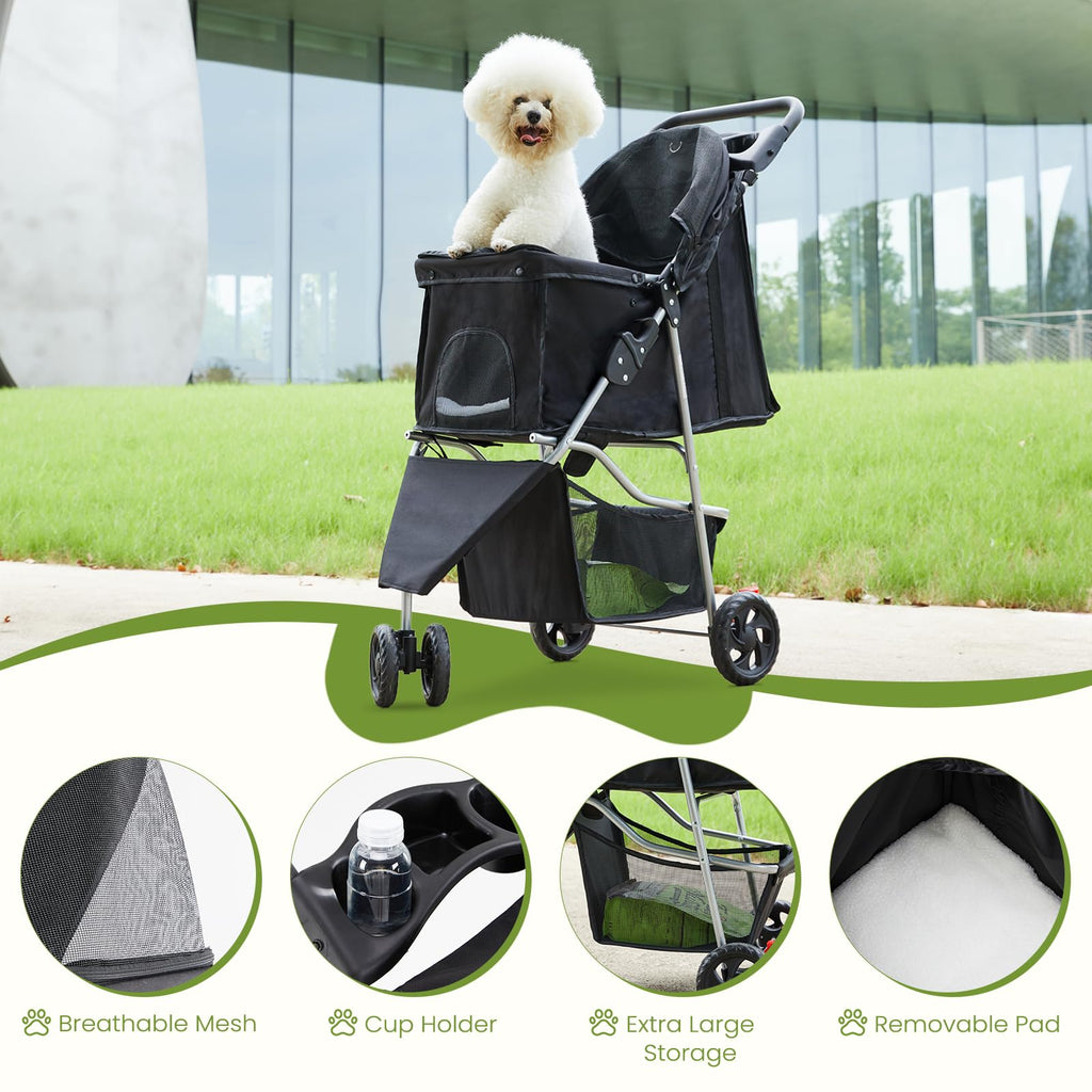 Foldable 3 Wheel Dogs Stroller B137403