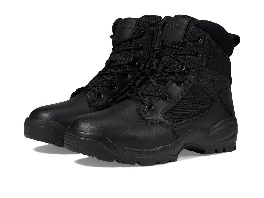 Black 6-Inch Side-Zip Work Boots V42796