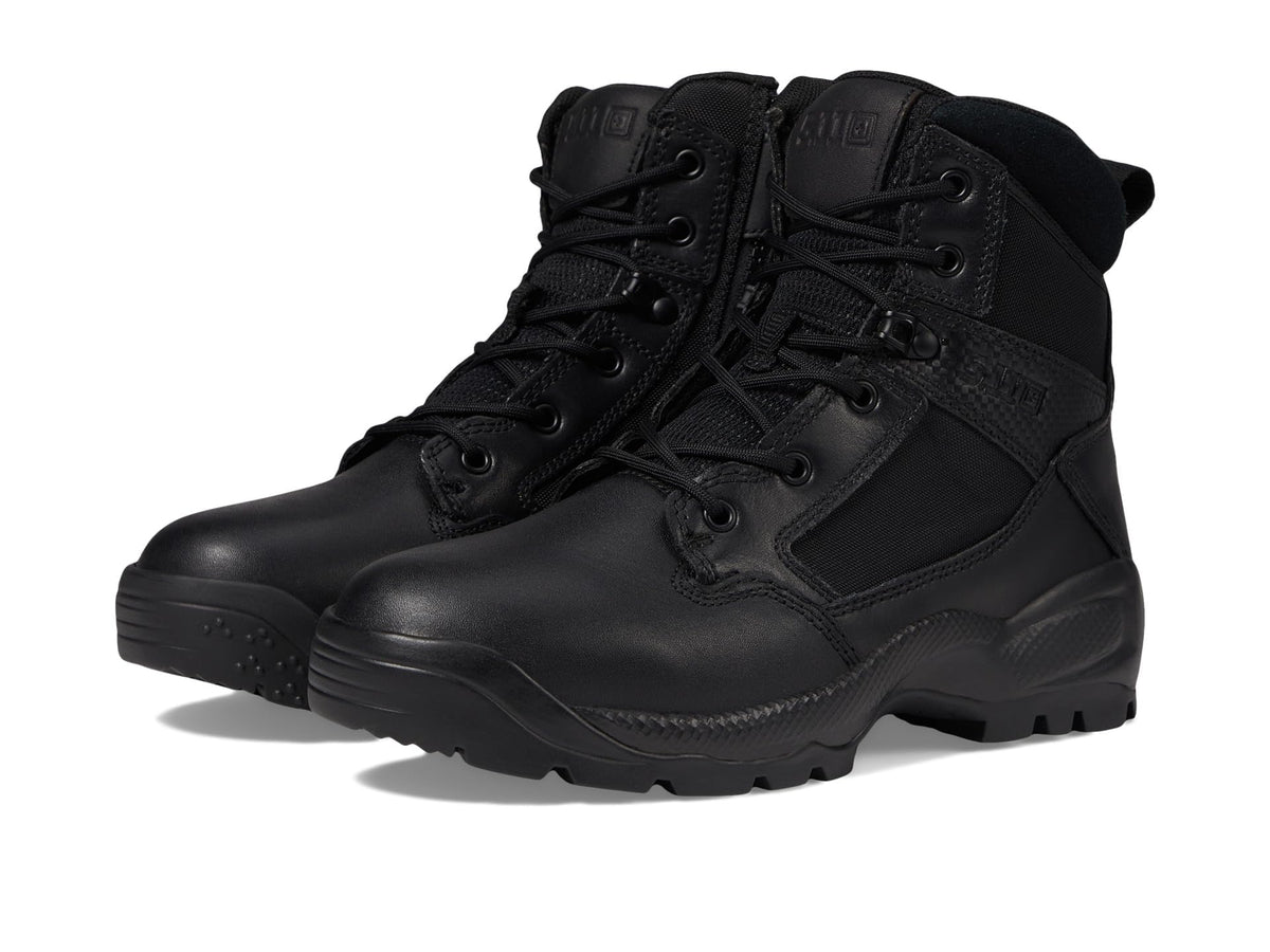 Black 6-Inch Side-Zip Work Boots V42796